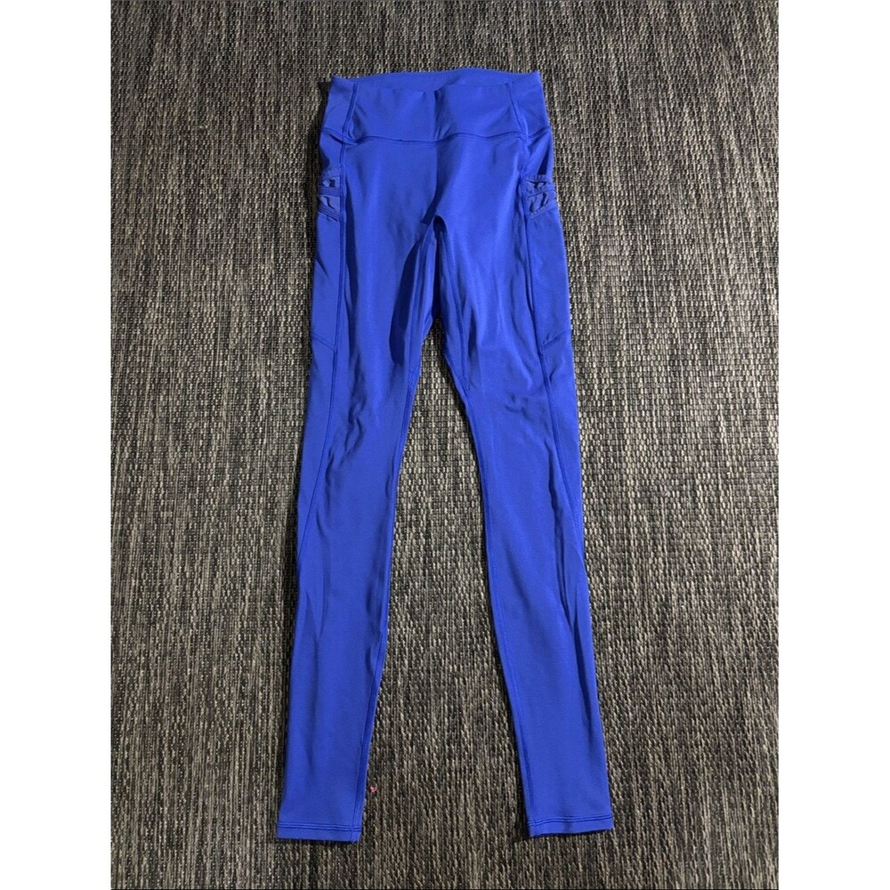 Fabletics Trinity Mid Rise 7/8 Pocket Leggings Royal Blue Size Small